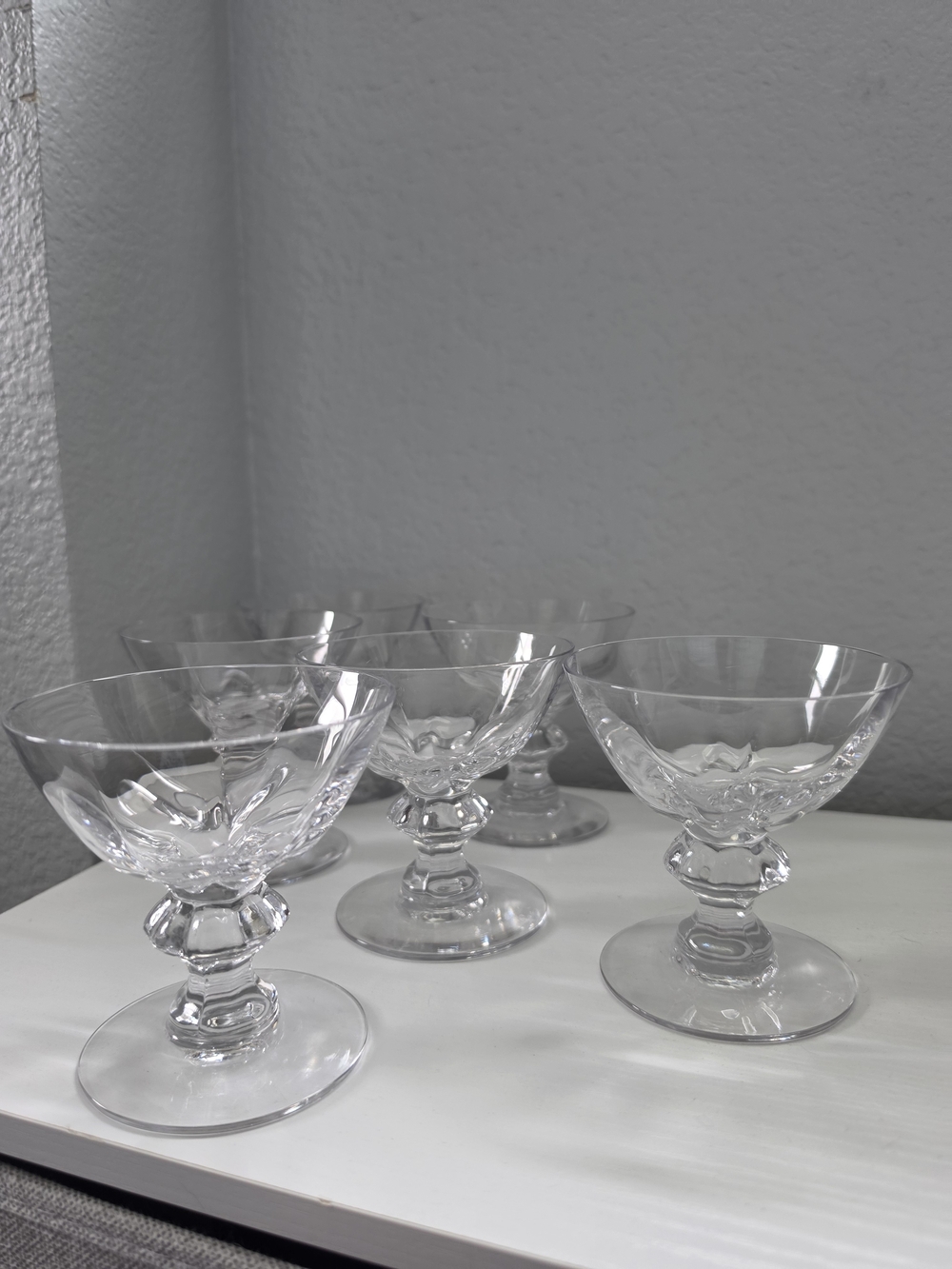 Vintage Heisey Crystolite Coupes - Set of 6